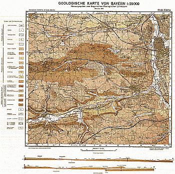 Produktbild 1 für den Artikel: Geologische Karte m. Erläuterung 1:25 000 6531 Fürth