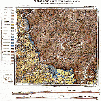 Produktbild 1 für den Artikel: Geologische Karte m. Erläuterung 1:25 000 6134 Waischenfeld