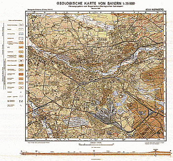 Produktbild 1 für den Artikel: Geologische Karte m. Erläuterung 1:25 000 6532 Nürnberg