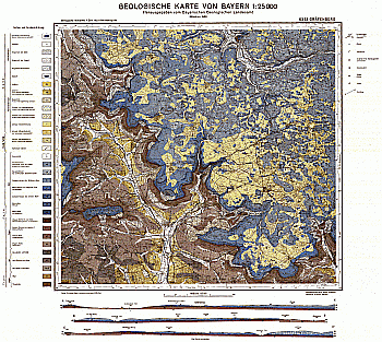 Produktbild 1 für den Artikel: Geologische Karte m. Erläuterung 1:25 000 6333 Gräfenberg