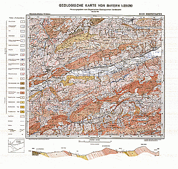 Produktbild 1 für den Artikel: Geologische Karte m. Erläuterung 1:25 000 8426 Oberstaufen