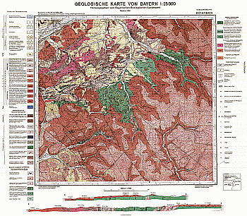 Produktbild 1 für den Artikel: Geologische Karte m. Erläuterung 1:25 000 6021 Haibach