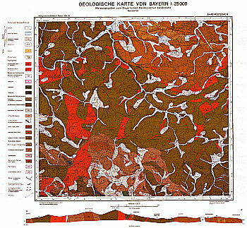 Produktbild 1 für den Artikel: Geologische Karte m. Erläuterung 1:25 000 6440 Moosbach