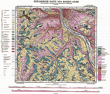 Produktbild 1 für den Artikel: Geologische Karte m. Erläuterung 1:25 000 6225 Würzburg Süd