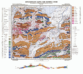 Produktbild 1 für den Artikel: Geologische Karte m. Erläuterung 1:25 000 8240 Marquartstein