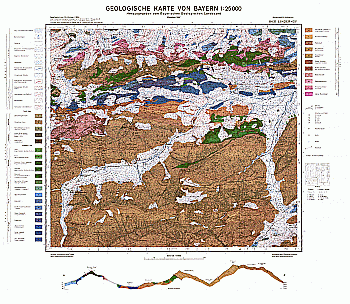 Produktbild 1 für den Artikel: Geologische Karte m. Erläuterung 1:25 000 8431 Linderhof