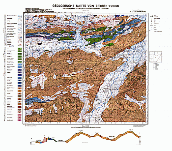 Produktbild 1 für den Artikel: Geologische Karte m. Erläuterung 1:25 000 8432 Oberammergau