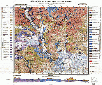 Produktbild 1 für den Artikel: Geologische Karte m. Erläuterung 1:25 000 7328 Wittislingen