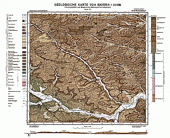 Produktbild 1 für den Artikel: Geologische Karte m. Erläuterung 1:25 000 6329 Baudenbach