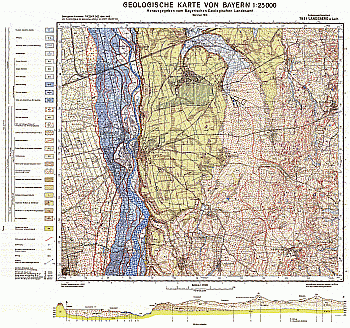 Produktbild 1 für den Artikel: Geologische Karte m. Erläuterung 1:25 000 7931 Landsberg a. Lech