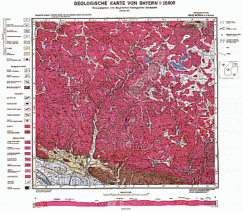 Produktbild 1 für den Artikel: Geologische Karte m. Erläuterung 1:25 000 6940 Wörth a. d. Donau