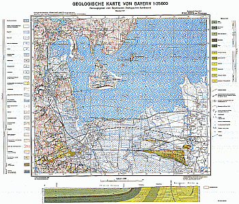 Produktbild 1 für den Artikel: Geologische Karte 1:25 000 8140 Prien a. Chiemsee