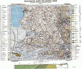 Produktbild 1 für den Artikel: Geologische Karte 1:25 000 8141 Traunstein