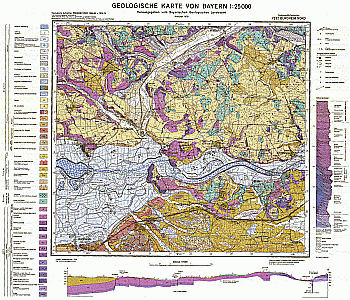 Produktbild 1 für den Artikel: Geologische Karte 1:25 000 7232 Burgheim Nord