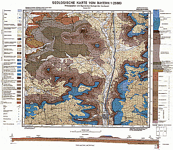 Produktbild 1 für den Artikel: Geologische Karte 1:25 000 6834 Berching