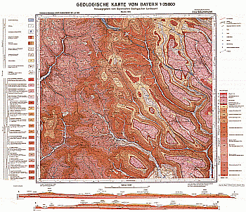 Produktbild 1 für den Artikel: Geologische Karte 1:25 000 6122 Bischbrunn