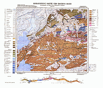 Produktbild 1 für den Artikel: Geologische Karte 1:25 000 8334 Kochel a. See