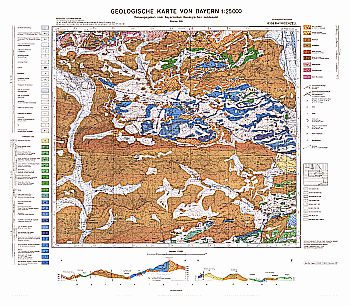 Produktbild 1 für den Artikel: Geologische Karte 1:25 000 8338 Bayrischzell