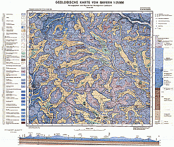 Produktbild 1 für den Artikel: Geologische Karte 1:25 000 6736 Velburg