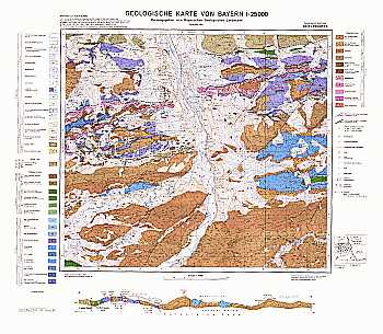 Produktbild 1 für den Artikel: Geologische Karte 1:25 000 8335 Lenggries