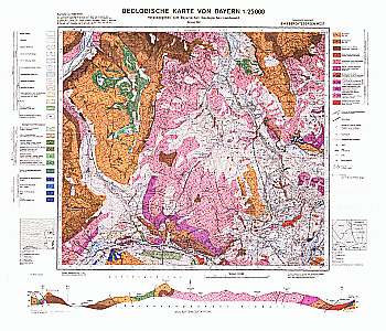 Produktbild 1 für den Artikel: Geologische Karte 1:25 000 8343 Berchtesgaden West