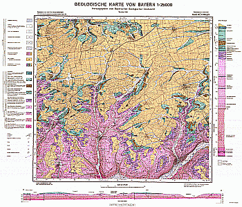 Produktbild 1 für den Artikel: Geologische Karte 1:25 000 6425 Röttingen