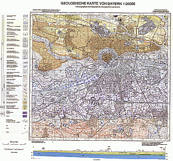 Produktbild 1 für den Artikel: Geologische Karte 1:25 000 7234 Ingolstadt