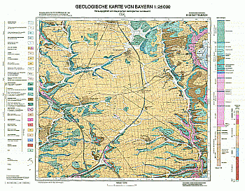 Produktbild 1 für den Artikel: Geologische Karte 1:25 000 6126 Dettelbach