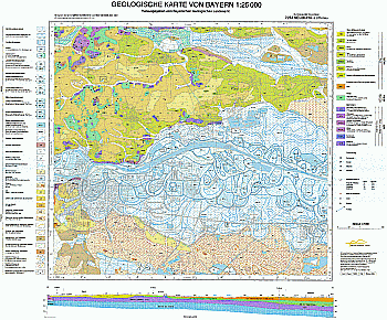 Produktbild 1 für den Artikel: Geologische Karte 1:25 000 7233 Neuburg a. d. Donau