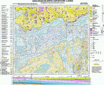 Produktbild 1 für den Artikel: Geologische Karte 1:25 000 7235 Vohburg