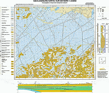 Produktbild 1 für den Artikel: Geologische Karte 1:25 000 7333 Karlshuld