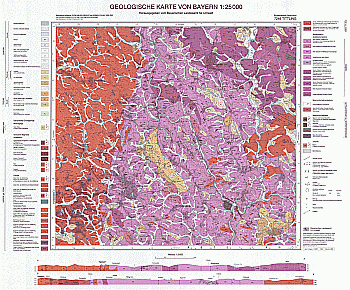 Produktbild 1 für den Artikel: Geologische Karte 1:25 000 7246 Tittling