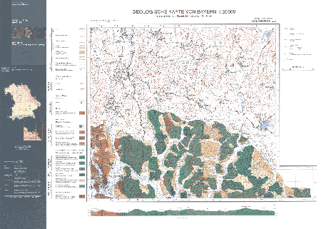 Produktbild 1 für den Artikel: Geologische Karte 1:25 000  6643/44 Furth i. Wald