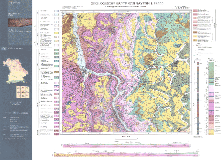 Produktbild 1 für den Artikel: Geologische Karte 1:25 000 5727 Münnerstadt