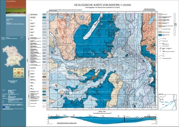 Produktbild 1 für den Artikel: Geologische Karte 1:25 000 8138 Rosenheim