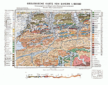 Produktbild 1 für den Artikel: Geologische Übersichtskarte 1:100 000 664 Tegernsee