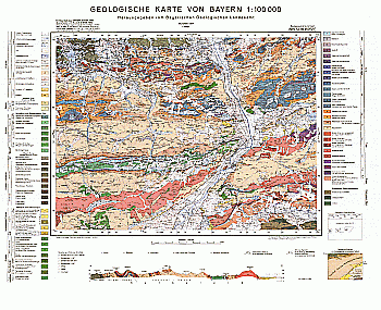 Produktbild 1 für den Artikel: Geologische Übersichtskarte 1:100 000 665 Schliersee