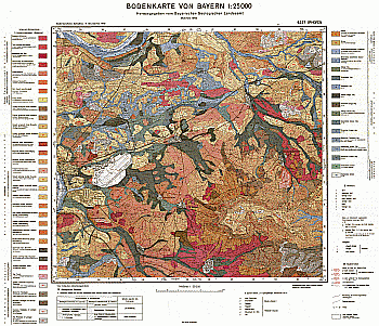 Produktbild 1 für den Artikel: Bodenkarte m. Erläuterung 1:25 000 6227 Iphofen