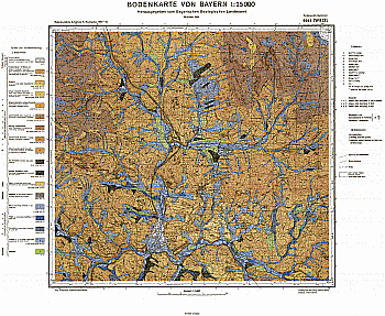 Produktbild 1 für den Artikel: Bodenkarte m. Erläuterung 1:25 000 6945 Zwiesel mit Deckblatt