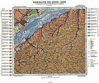 Produktbild 1 für den Artikel: Bodenkarte m. Erläuterung 1:25 000 7439 Landshut Ost