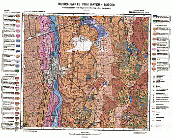 Produktbild 1 für den Artikel: Bodenkarte m. Erläuterung 1:25 000 7931 Landsberg a. Lech