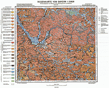 Produktbild 1 für den Artikel: Bodenkarte m. Erläuterung 1:25 000 6640 Neunburg vorm Wald