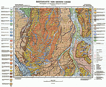 Produktbild 1 für den Artikel: Bodenkarte m. Erläuterung 1:25 000 7927 Amendingen