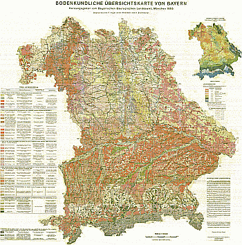 Produktbild 1 für den Artikel: Bodenübersichtskarte m. Erläut. 1:500 000 Bayern