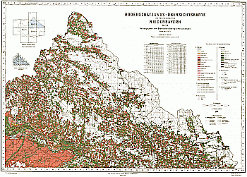 Produktbild 1 für den Artikel: Bodenschätzungs-Übersichtskarte 1:100 000 Regierungsbezirk Niederbayern Blatt II