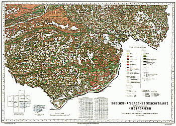 Produktbild 1 für den Artikel: Bodenschätzungs-Übersichtskarte 1:100 000 Regierungsbezirk Niederbayern Blatt III