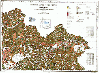 Produktbild 1 für den Artikel: Bodenschätzungs-Übersichtskarte 1:100 000 Regierungsbezirk Oberbayern Blatt II