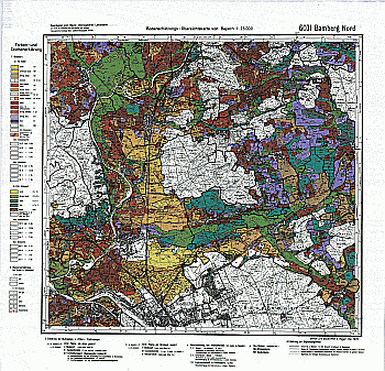 Produktbild 1 für den Artikel: Bodenschätzungskarte 1:25 000 6031 Bamberg Nord