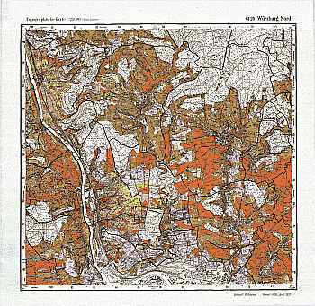 Produktbild 1 für den Artikel: Bodenschätzungskarte 1:25 000 6125 Würzburg Nord