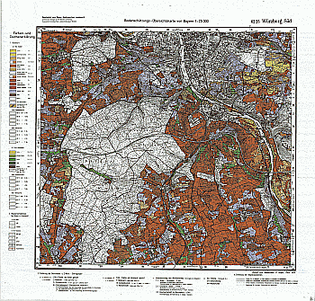 Produktbild 1 für den Artikel: Bodenschätzungskarte 1:25 000 6225 Würzburg Süd